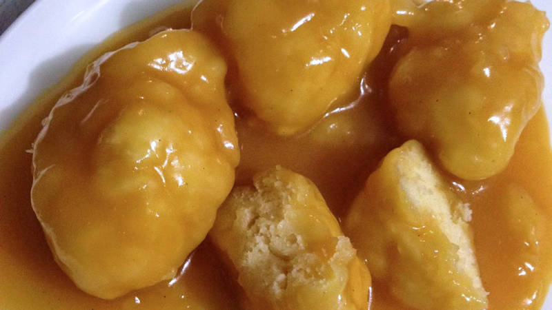 Golden syrup dumplings