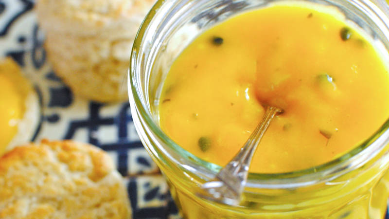 Passionfruit and vanilla curd