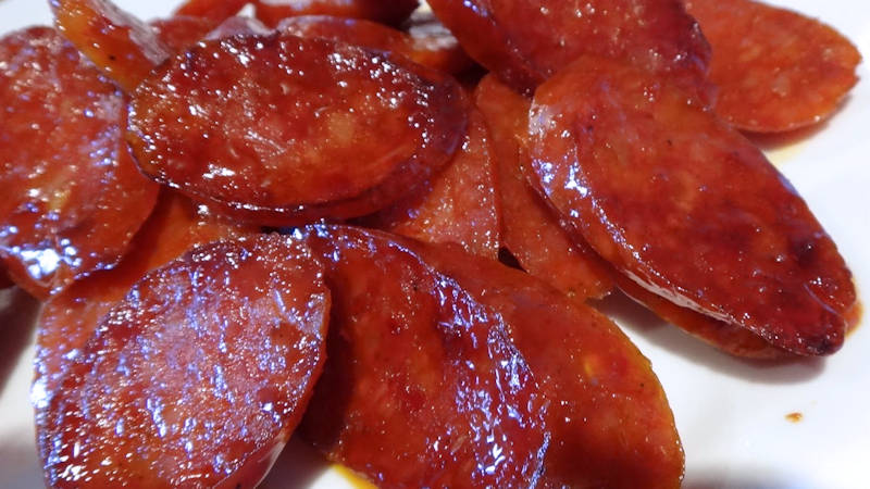 Sticky honey chorizo